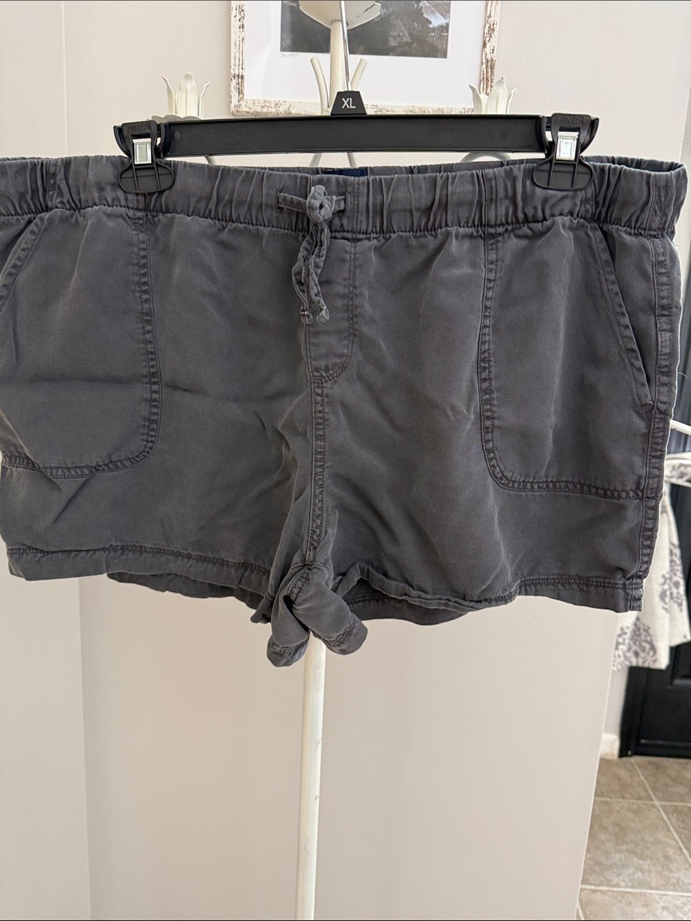 Gap Women's Charcoal Drawstring Casual Shorts